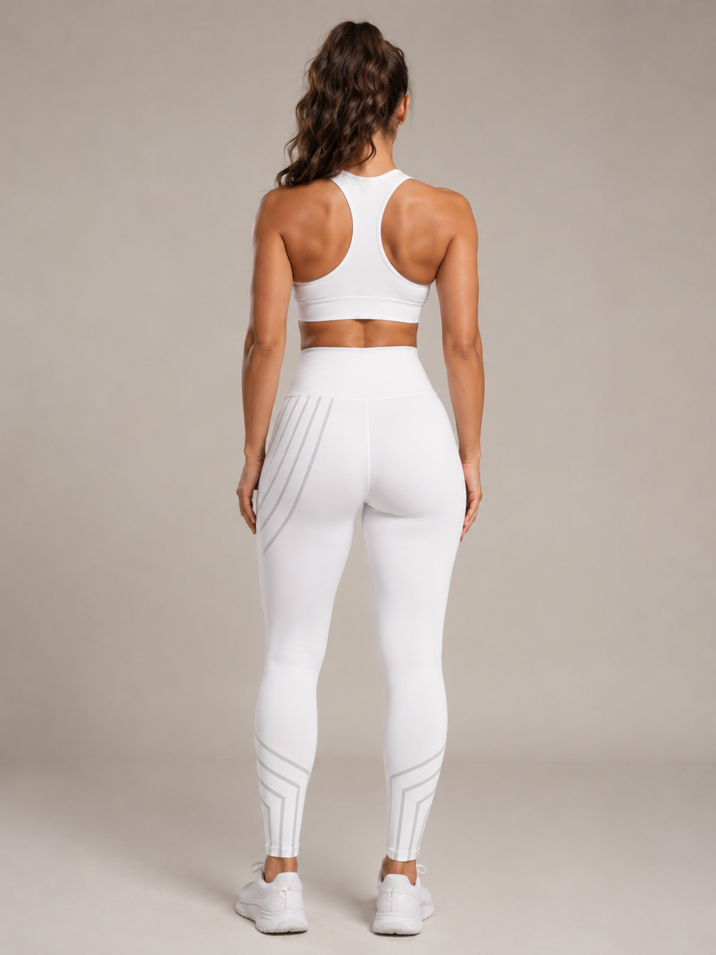 Renata - Dames Sportlegging Met Hoge Taille En Lijnprint