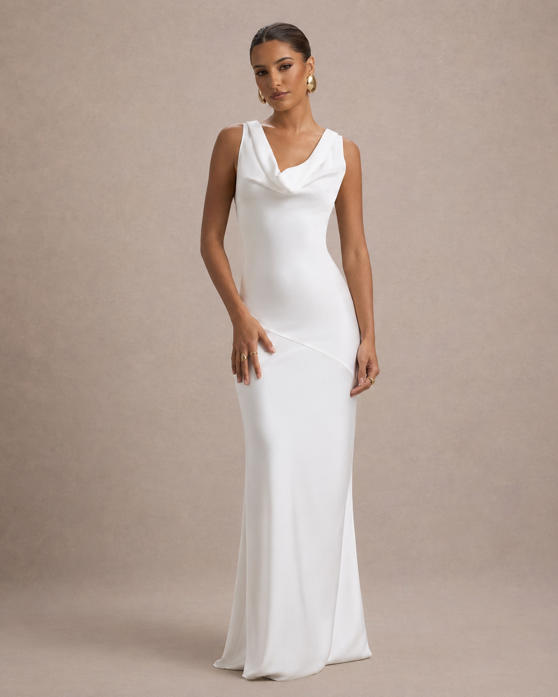 Isadora - Maxi-jurk met Open Rug en Strikdetail