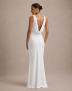 Isadora - Maxi-jurk met Open Rug en Strikdetail
