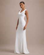 Isadora - Maxi-jurk met Open Rug en Strikdetail