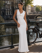 Isadora - Maxi-jurk met Open Rug en Strikdetail