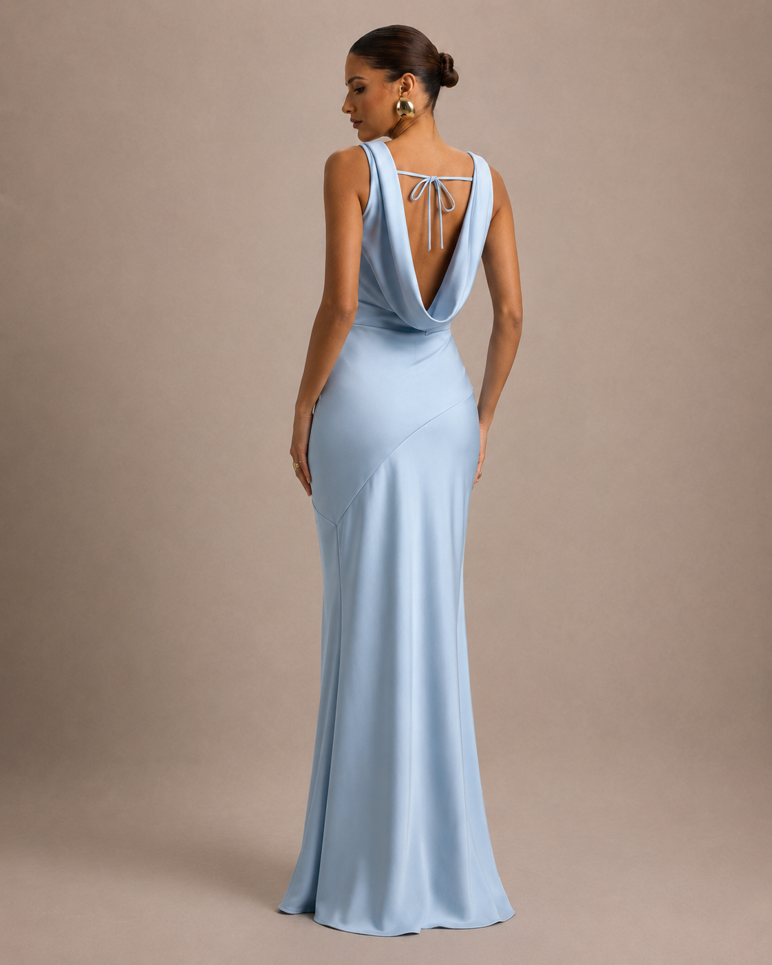 Isadora - Maxi-jurk met Open Rug en Strikdetail