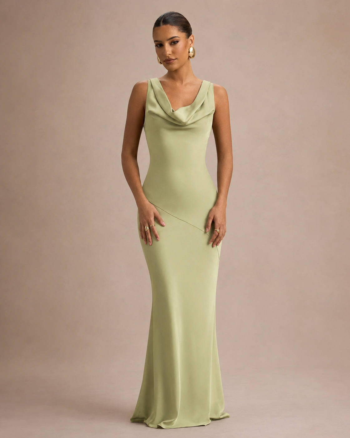 Isadora - Maxi-jurk met Open Rug en Strikdetail