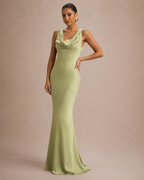 Isadora - Maxi-jurk met Open Rug en Strikdetail
