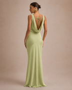 Isadora - Maxi-jurk met Open Rug en Strikdetail