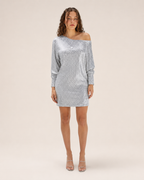 Galienne - Off-shoulder Mini-jurk Met Pailletten
