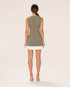 Giulena - Mouwloze Midi-jurk Met Plissédetails En Ronde Hals