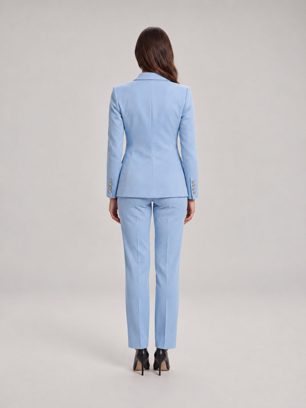 Vivienne – Dames Blazer Broekpak Lichtblauw voor Kantoor