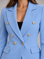 Vivienne – Dames Blazer Broekpak Lichtblauw voor Kantoor