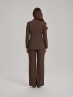 Elodie – Dames Pak met Blazer en Rechte Broek