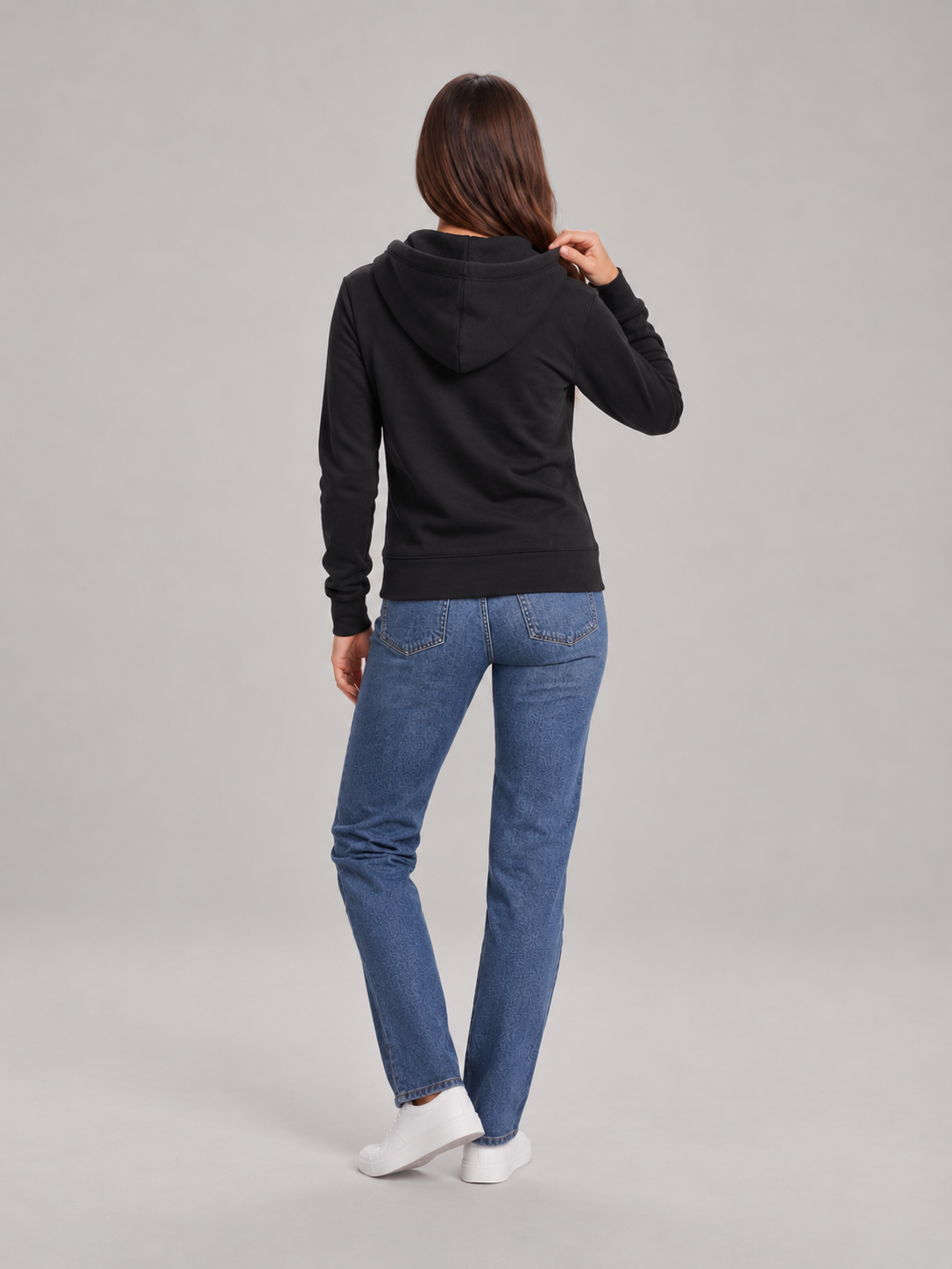 Fien – Dames Vest met Capuchon en Regenboogstreep