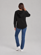 Fenne – Dames Waffelhoodie met Capuchon en V-hals