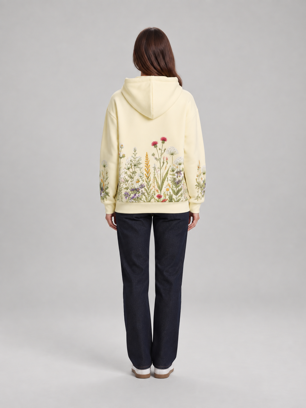 Iris – Dames Hoodie Oversized met Bloemenprint