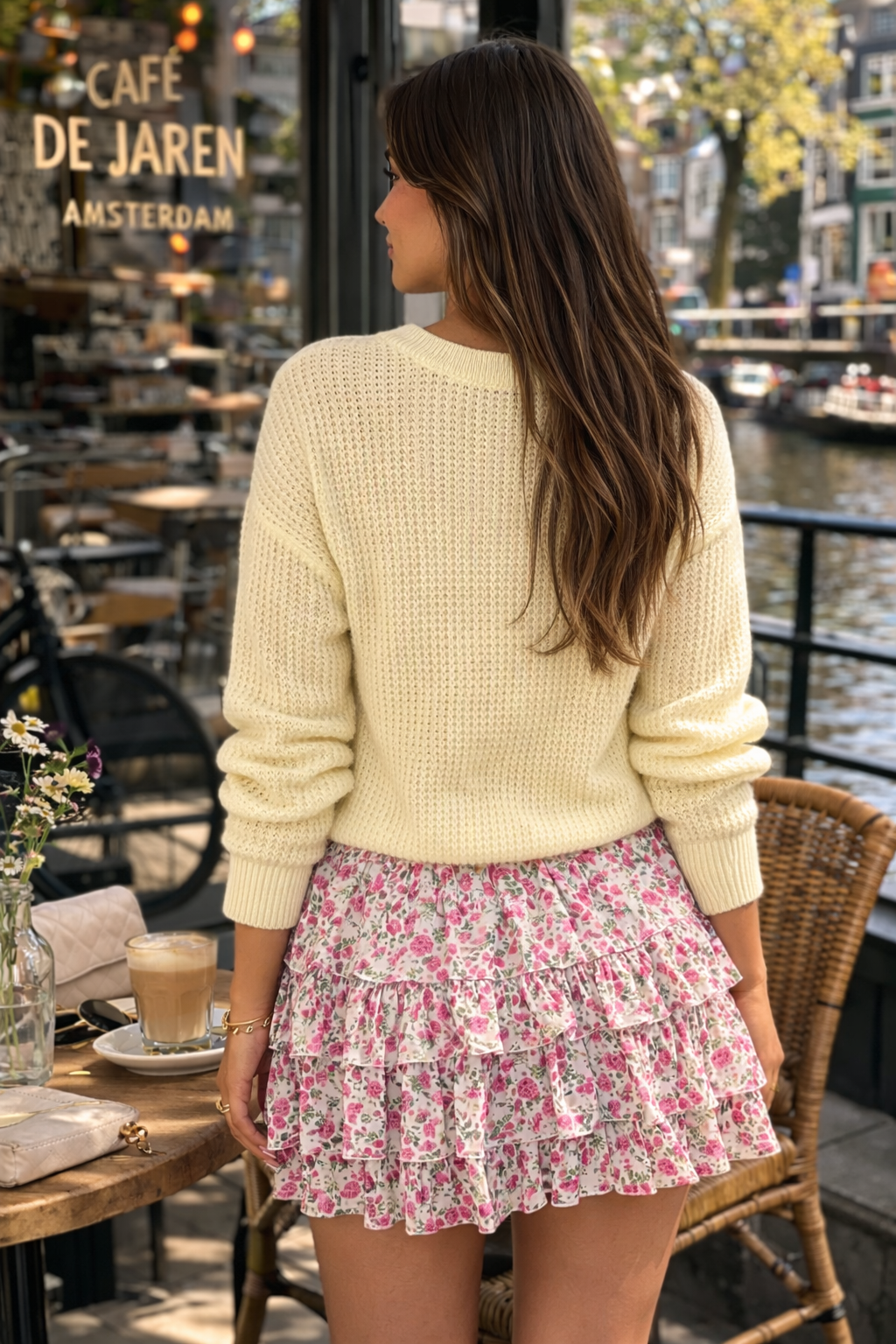 Solenne – Gele Dames Trui Met Structuur En Ronde Hals