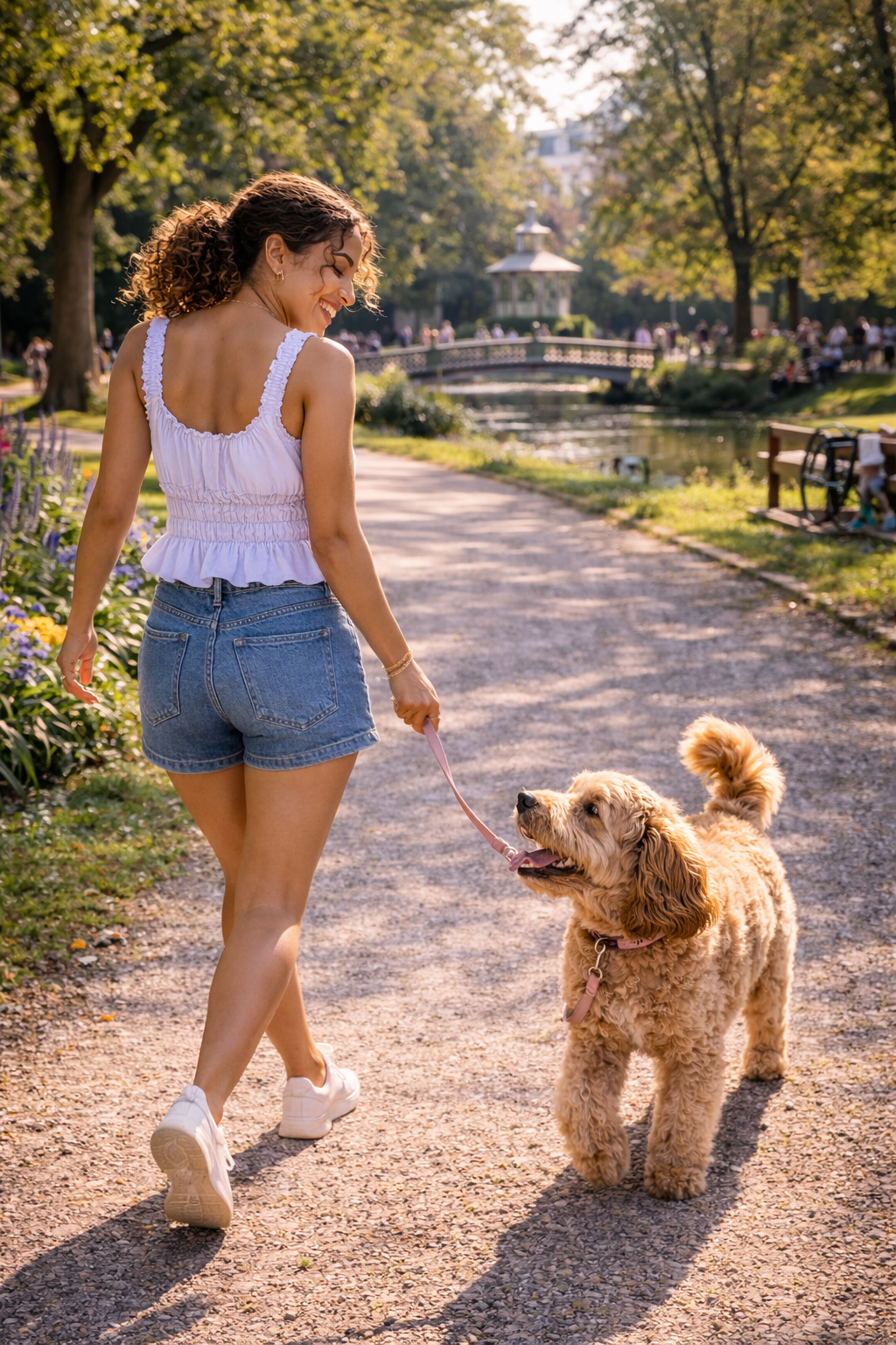 Karessa – Lichtblauwe Dames Tanktop Met Plooidetails