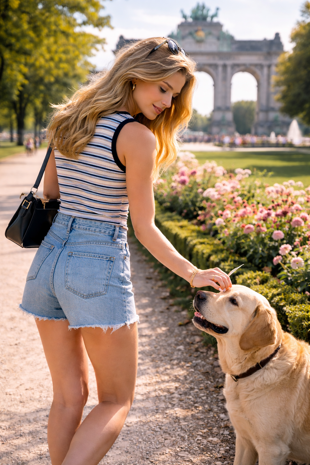 Almira – Blauwgrijze Dames Tanktop Met Streeppatroon