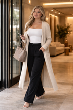 Adrienne – Beige Dames Vest Met Zakken