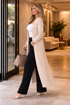 Adrienne – Beige Dames Vest Met Zakken