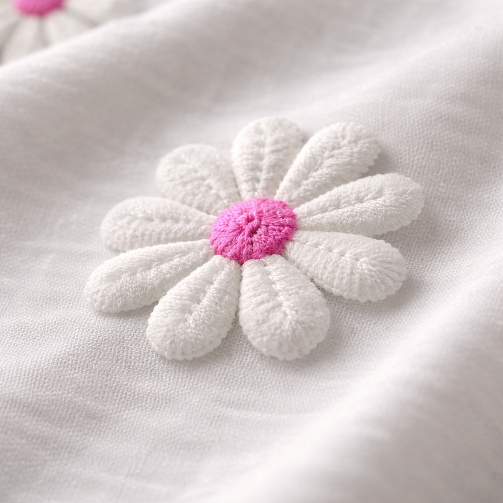 Annelijn – Witte Dames Top Met 3D Bloemendetails