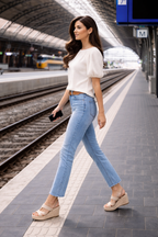 Amber - Witte Dames Blouse