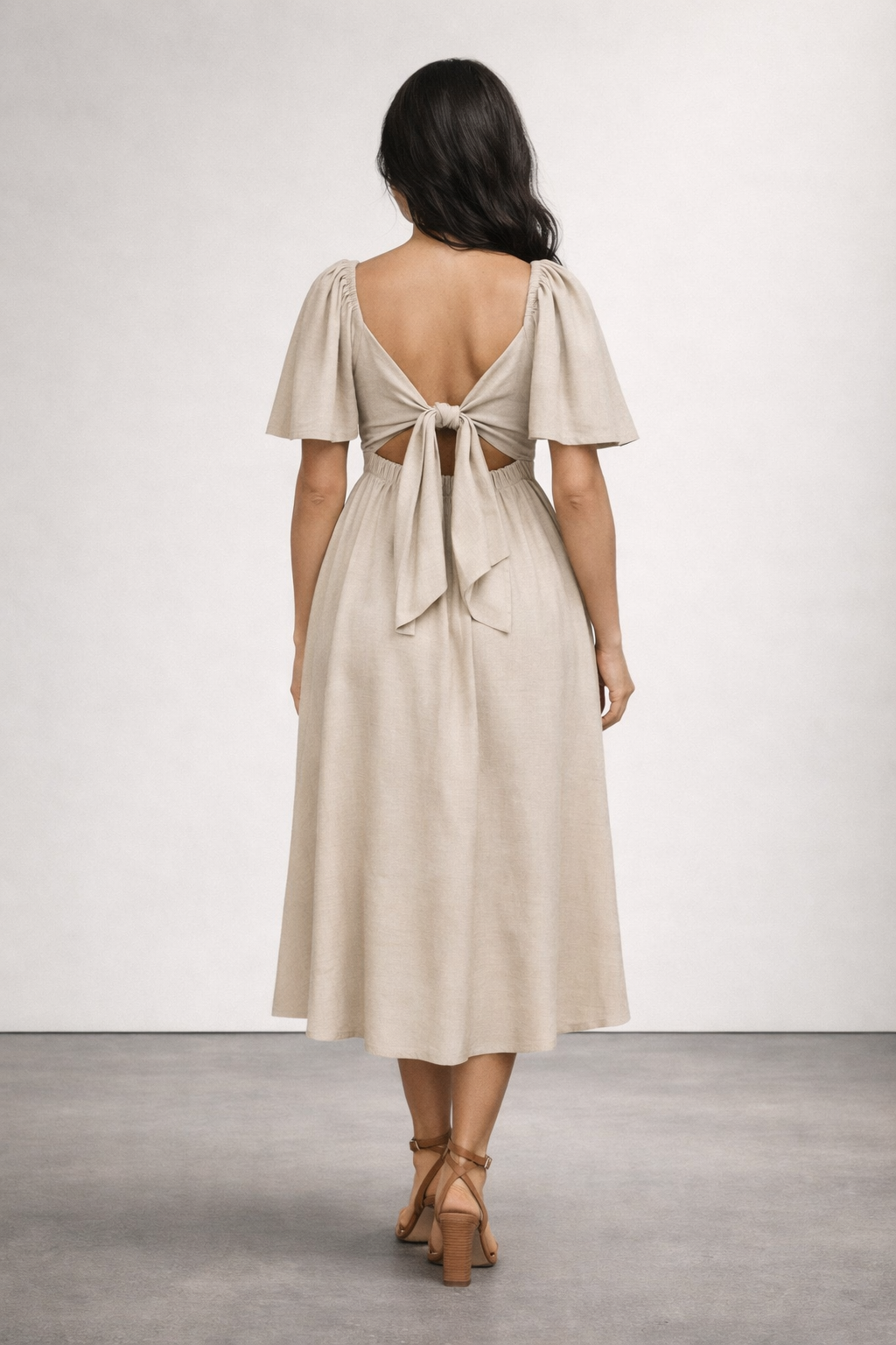 Babette – Midi-jurk Met Striksluiting