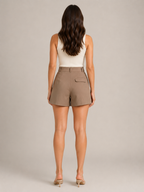 Prunelle - Dames Short Met Hoge Taille En Elegante Pasvorm