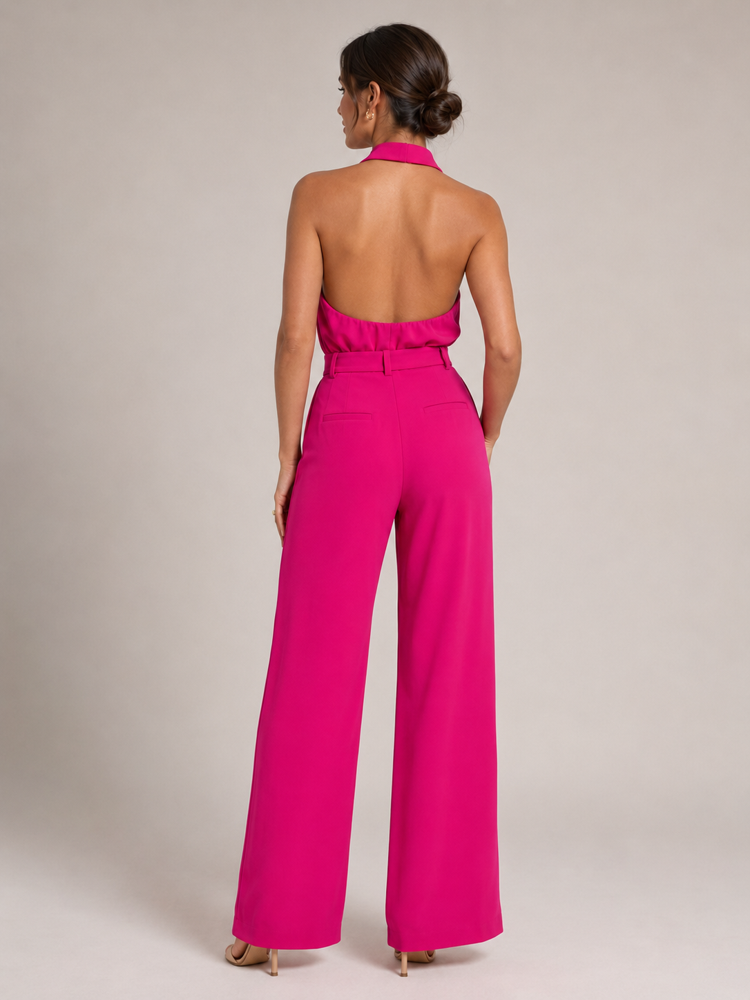 Noralie - Jumpsuit met Halterhals en Palazzo Broek