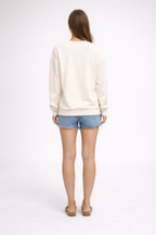 Evelijn – Mintgroene Dames Sweater Met Opdruk