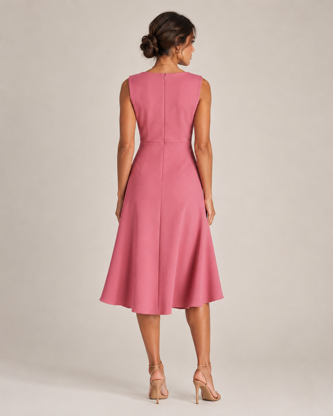 Mirthe - Asymmetrische Midi-jurk Met Knoopdetail