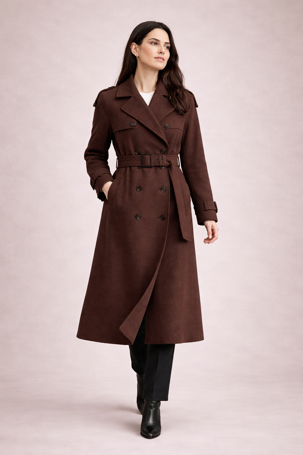 Amelie Dames Trenchcoat – Double-Breasted Trenchcoat