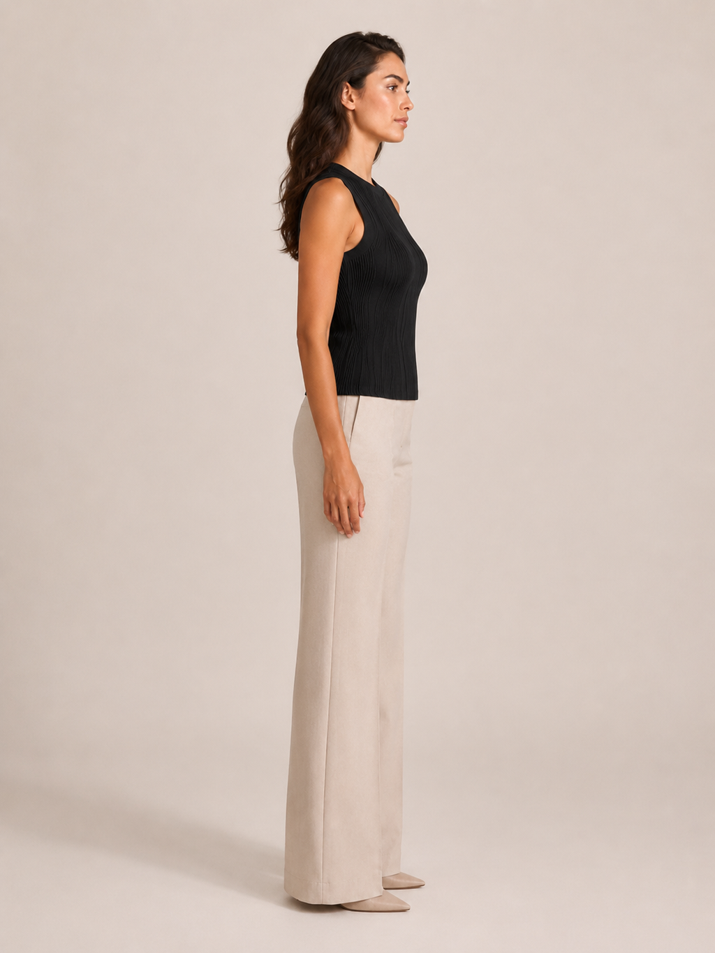 Piera - Dames Rib Tanktop Met Slim Fit Pasvorm