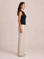 Piera - Dames Rib Tanktop Met Slim Fit Pasvorm