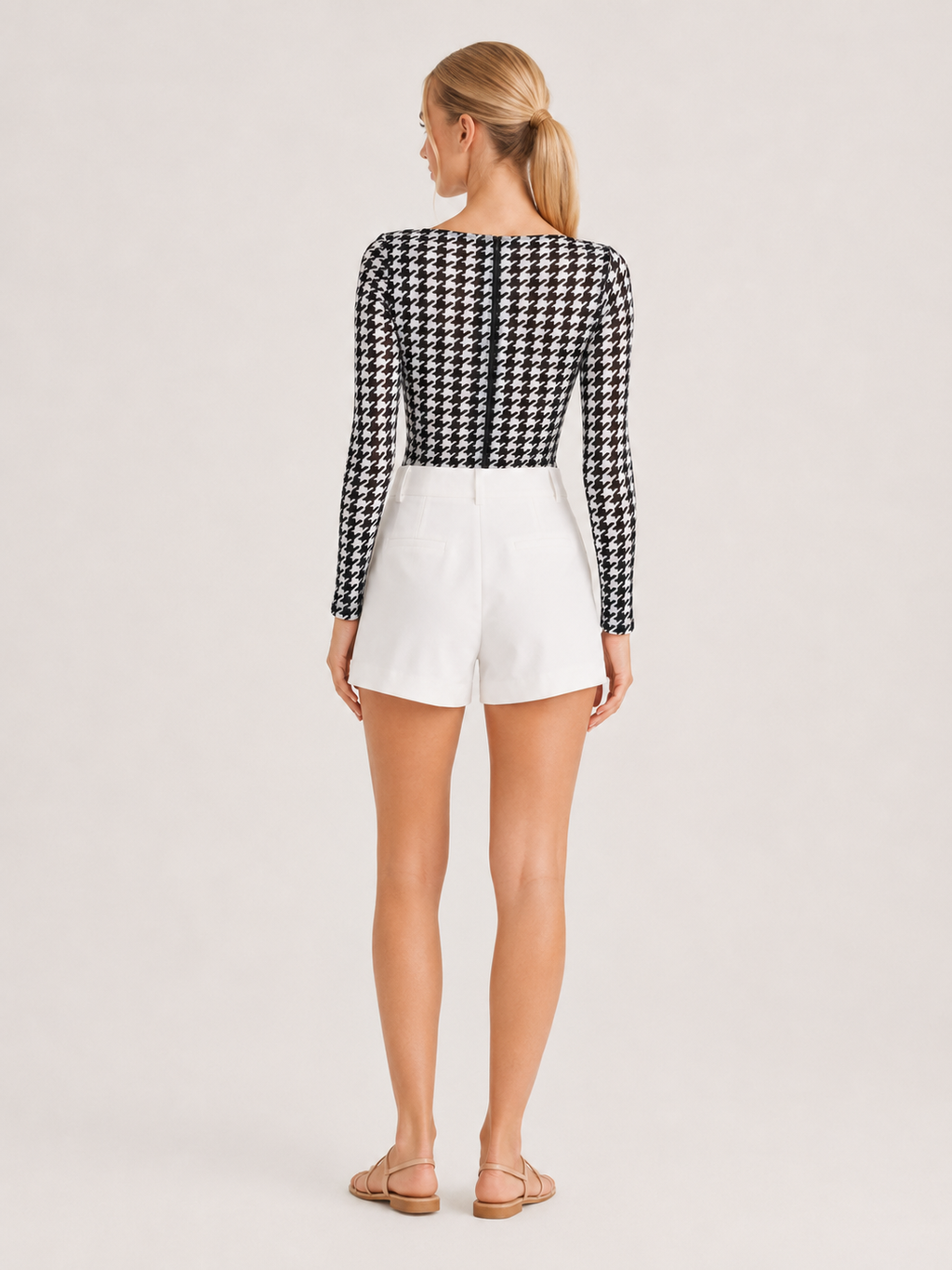 Trezoria - Bodysuit Met Vierkante Hals En Transparante Taille