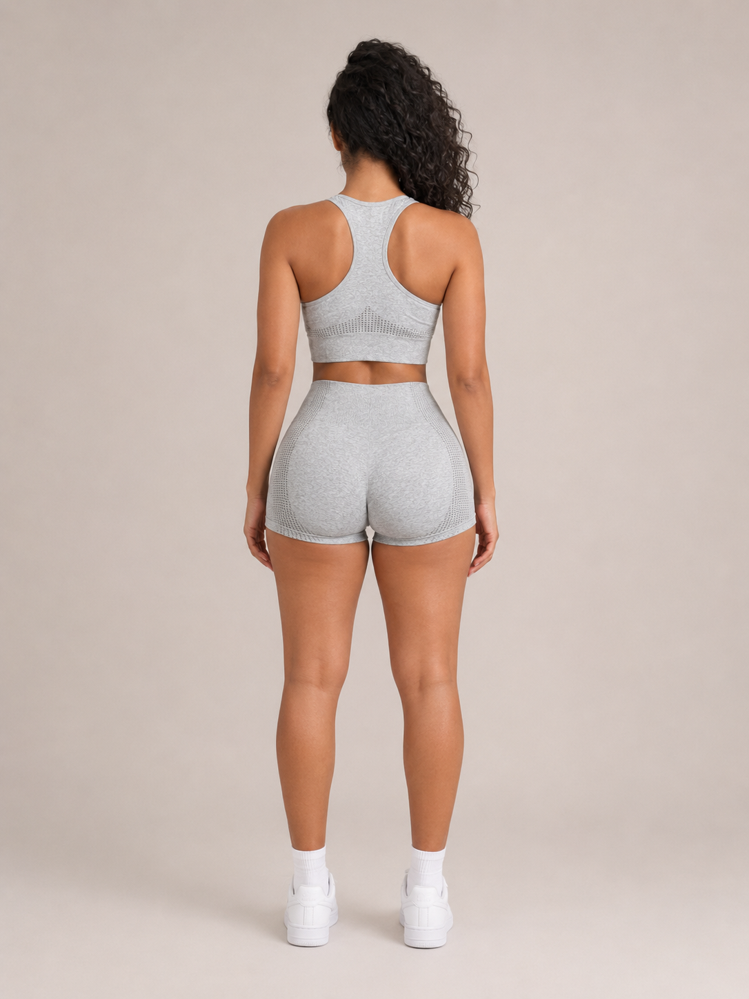 Themis - Naadloze Dames Sportset Met Crop Top En High-Waist Legging