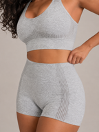 Themis - Naadloze Dames Sportset Met Crop Top En High-Waist Legging