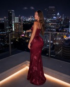 Kivana - Glitter Maxi-jurk Met Verstelbare Schouderbandjes