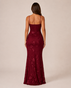 Kivana - Glitter Maxi-jurk Met Verstelbare Schouderbandjes