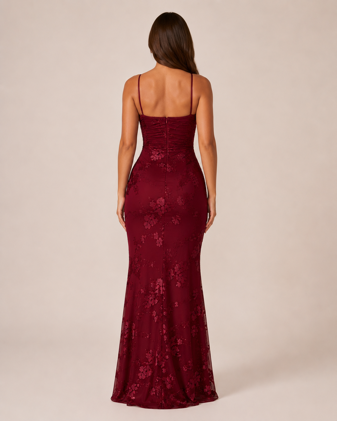 Kivana - Glitter Maxi-jurk Met Verstelbare Schouderbandjes
