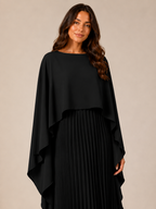 Giselanne - Maxi-jurk met Vleermuismouwen en Tailleaccent