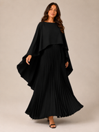 Giselanne - Maxi-jurk met Vleermuismouwen en Tailleaccent