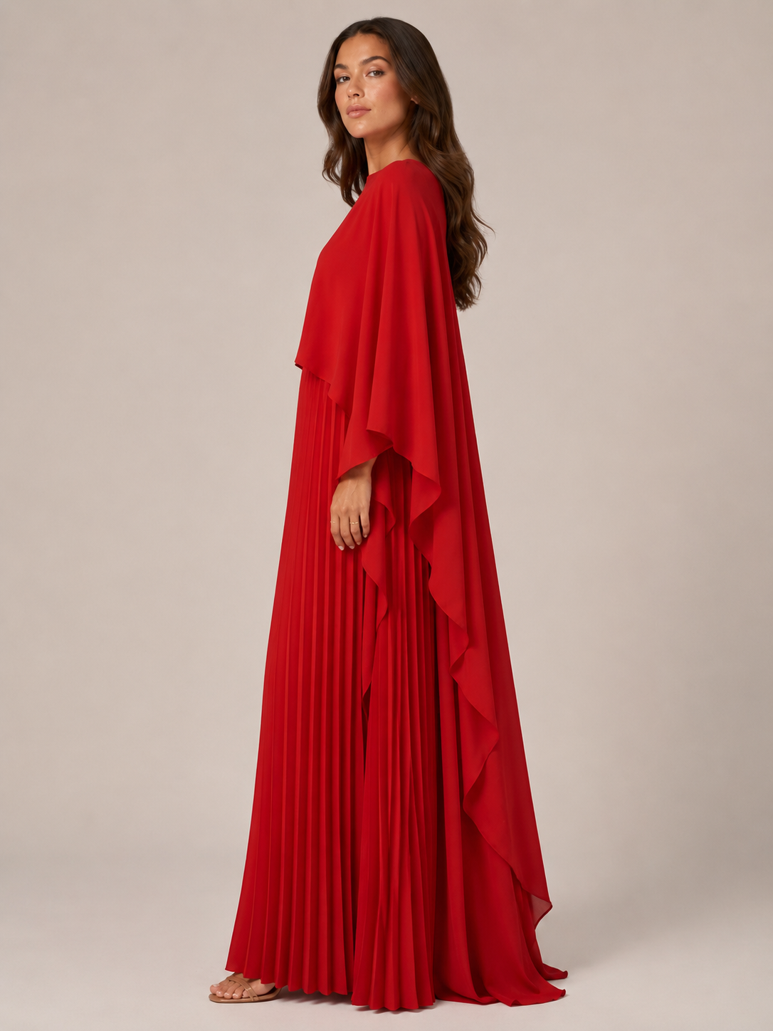 Giselanne - Maxi-jurk met Vleermuismouwen en Tailleaccent