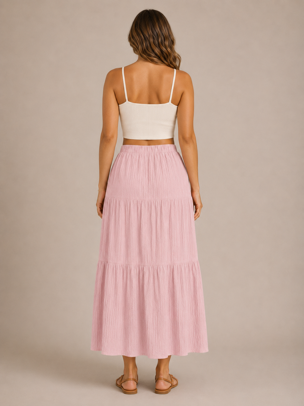 Pandora - Dames Boho Maxi-rok Met Volantlagen En Elastische Taille