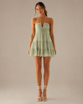 Giannora - Babydoll-jurk met V-hals en Fijne Bandjes