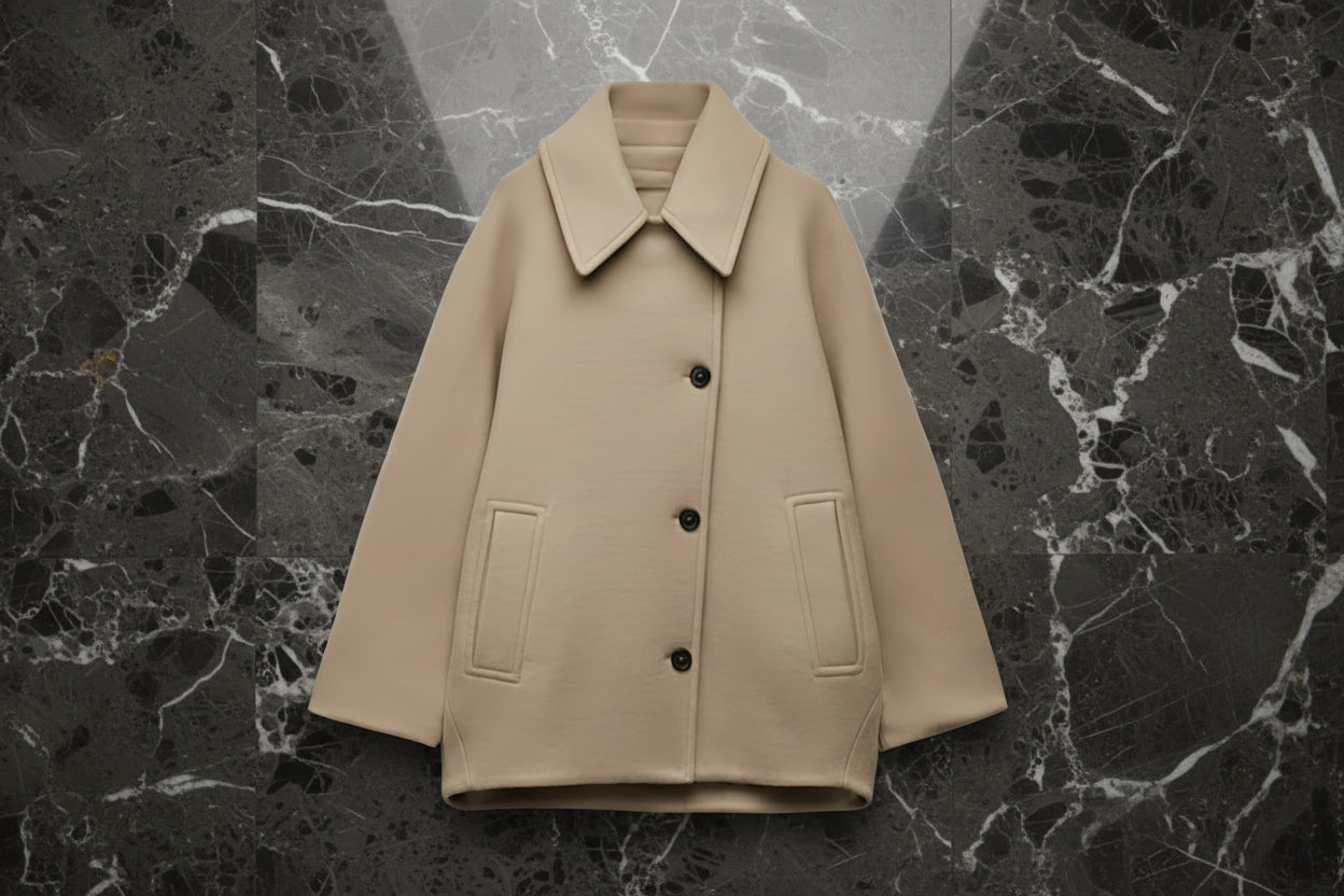 Zoë Dames Oversized Winterjas – Trendy Wollen Jas in Beige of Zwart