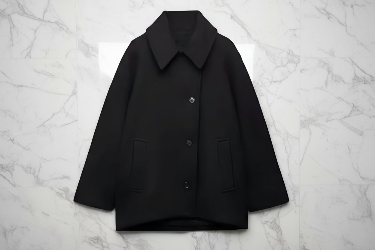 Zoë Dames Oversized Winterjas – Trendy Wollen Jas in Beige of Zwart