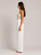 Pierrette - Dames High-waist Pantalon Met Wijde Rechte Pijpen