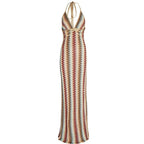 Myrthe - Boho Maxi-jurk met Halternek en Open Rug