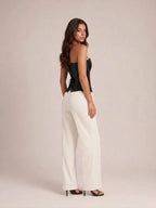 Rania - Dames Strapless Mesh Corset Top